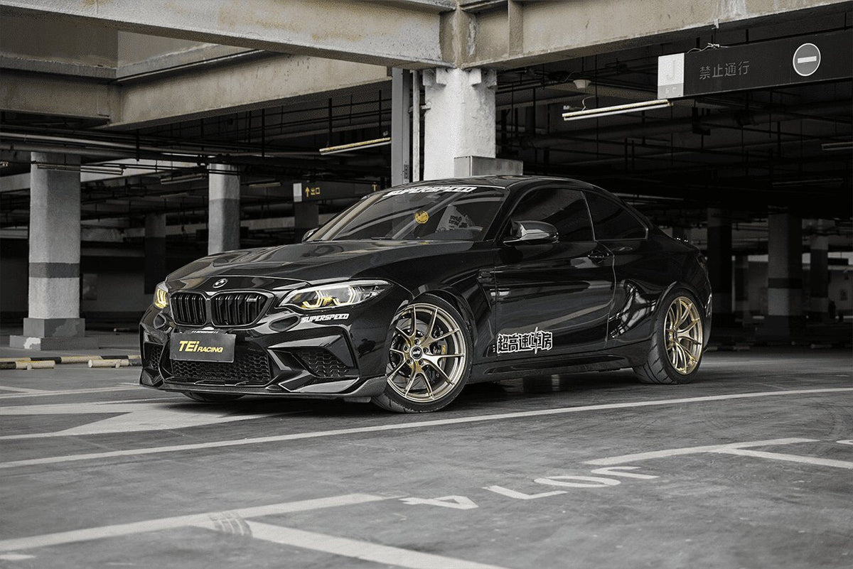 BMW F87 M2 fitted with TEi BRAKES GT60-MONO brake kit