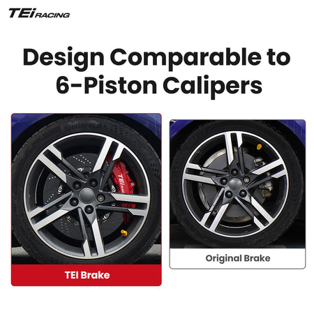 TEI Brakes — P40NS+ Four-Piston Front Brake Kit — supplemental local image