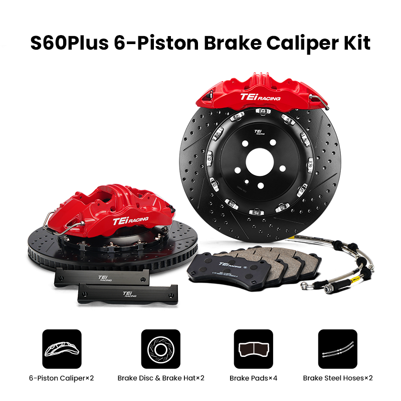 S60-PLUS six-piston front brake kit