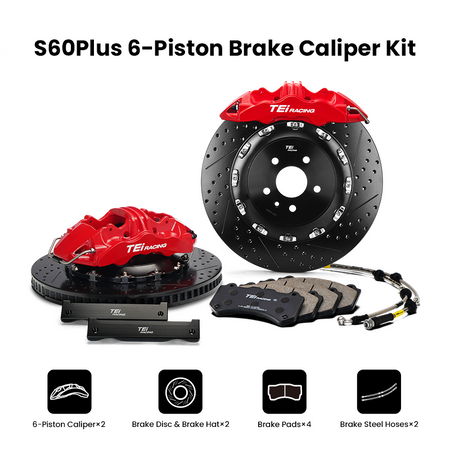 S60-PLUS six-piston front brake kit