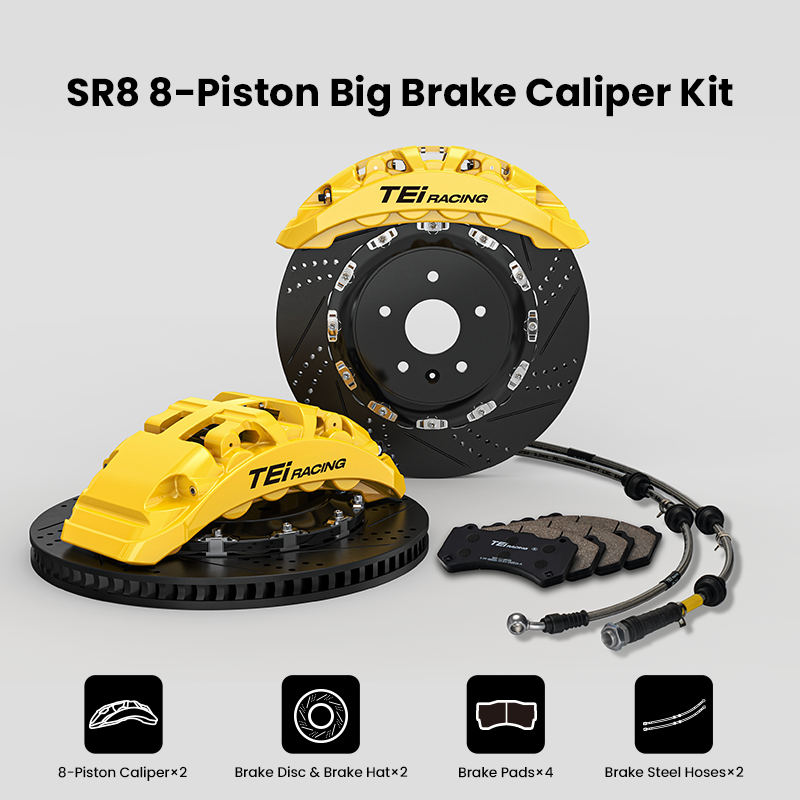 TEI Brakes — SR8 Eight-Piston Front Brake Kit — local product image