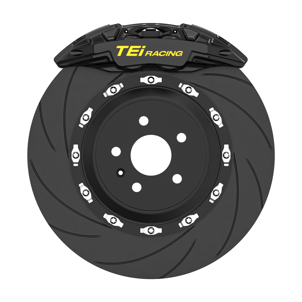 TEI Brakes — TR432 — Black four-piston rear brake kit