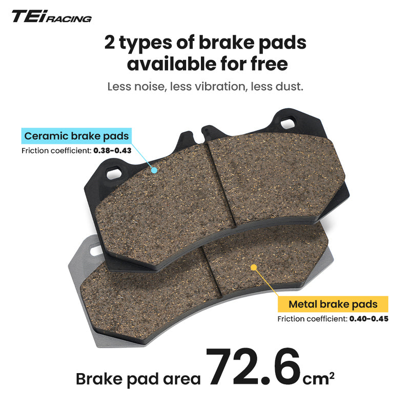 TEI P60ES six-piston brake caliper detail