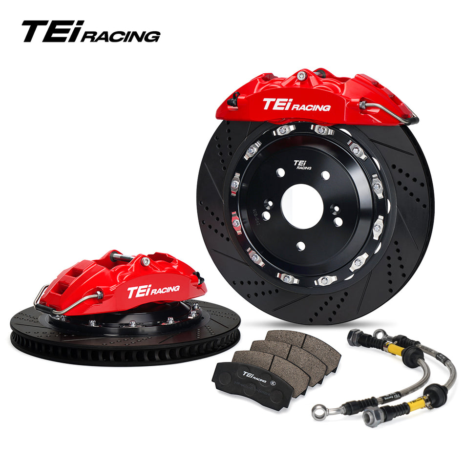 TEI P40EV four-piston big brake kit — caliper, rotor and hardware