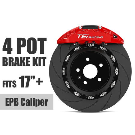 TEI P4-Explore four-piston big brake kit — caliper, rotor and hardware