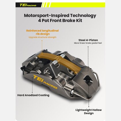 TEI Brakes — P42 Super Four-Piston Front Brake Kit — verified local product image