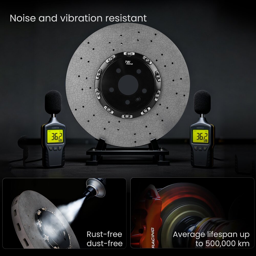 TEI Brakes — TCCB-R Long-Fiber Carbon Fiber Ceramic Rotor — product image