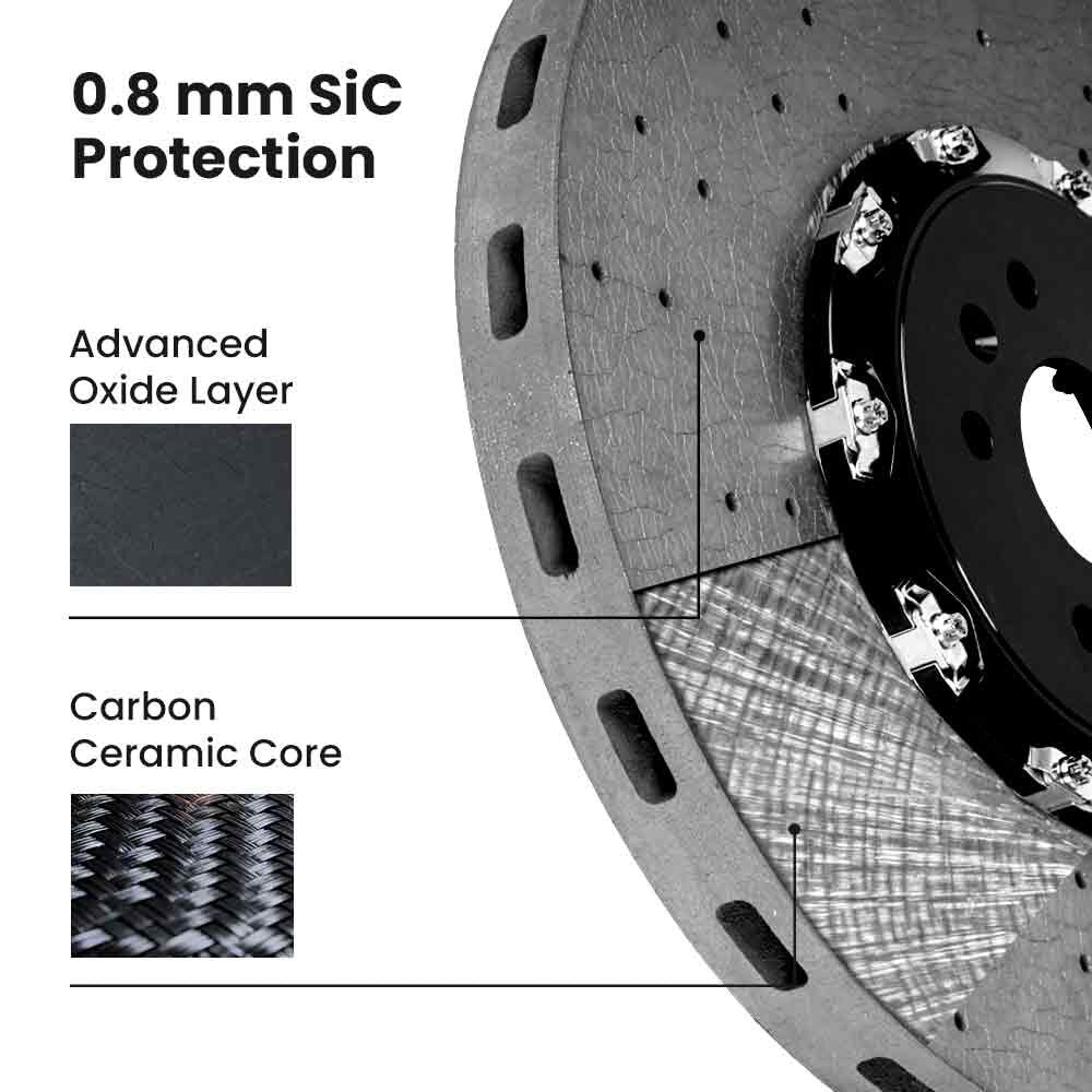 TEI Brakes — TCCB-R Long-Fiber Carbon Fiber Ceramic Rotor — product image